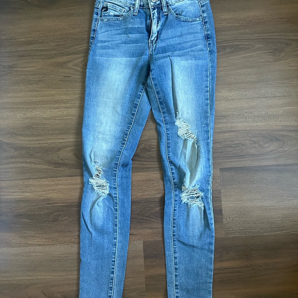 KanCan Light Blue Distressed Skinny Jeans